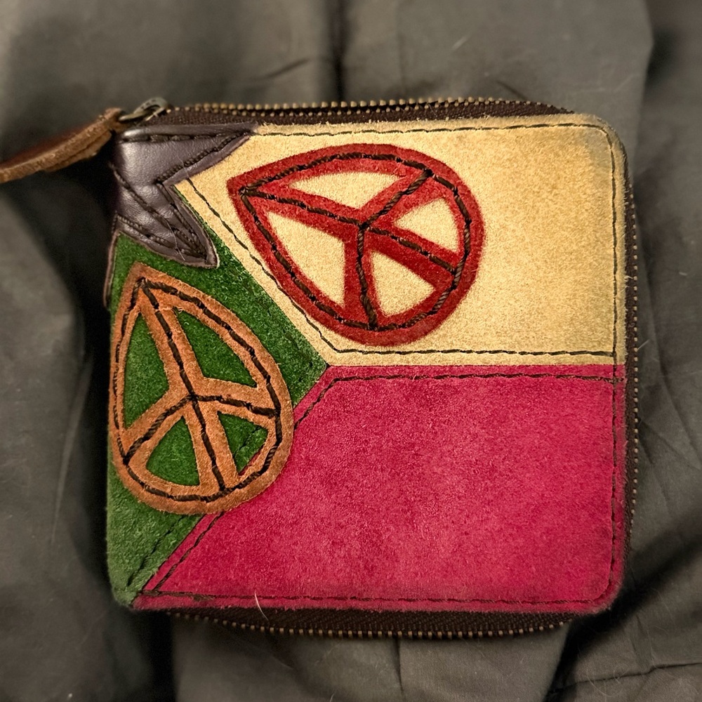 Lucky Brand Multicolor Peace Sign Wallet